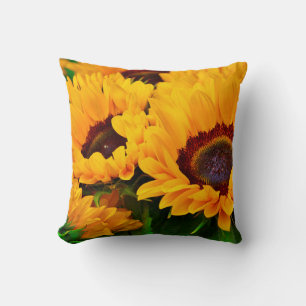 Beautiful Summertime Sunflower Painting Pillow