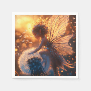 Beautiful Sun Fairy with Dandelion Napkin