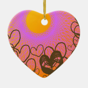 beautiful sun lover ceramic ornament