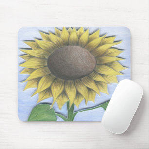 Beautiful Sunflower Drawing Mouse Pad