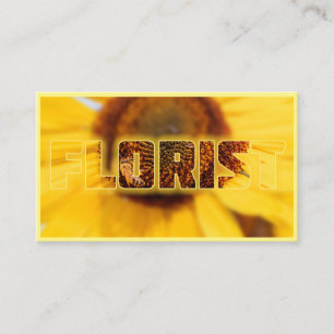 Beautiful sunflower for florists or garden experts business card