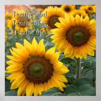 Beautiful Sunflower Landscape Personalized Quote