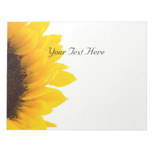 Beautiful Sunflower Template Notepad