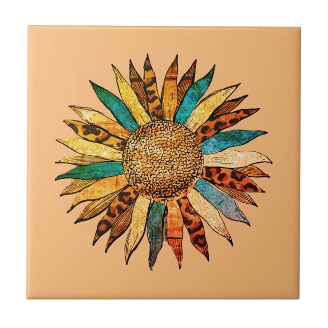 Beautiful Sunflower Tile (Front)