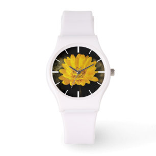 Beautiful Sunflower with Dark Brown Background Watch