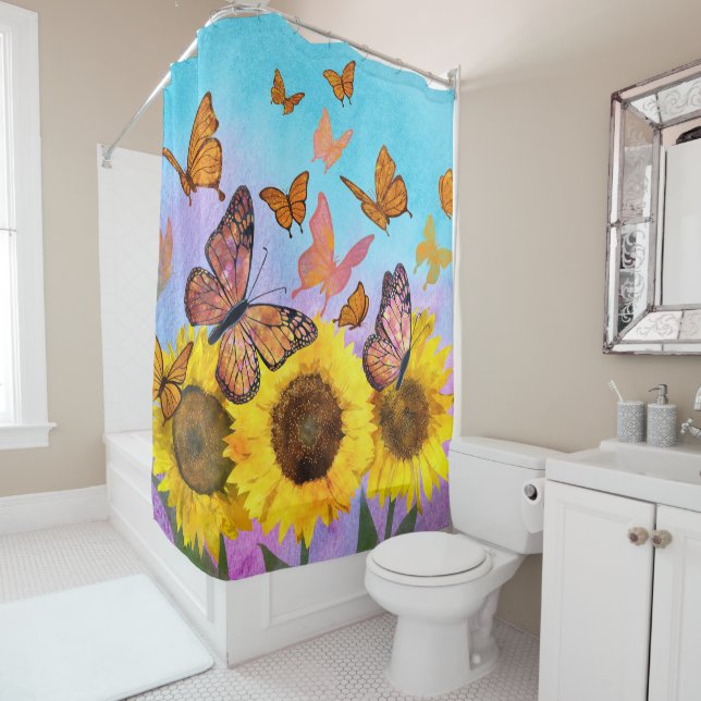 Beautiful Sunflowers Butterflies Flower Garden (In Situ)