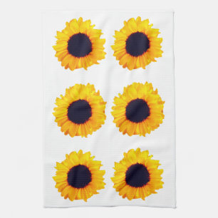 Beautiful Sunflowers Orange Black Yellow 4Nina Kitchen Towel