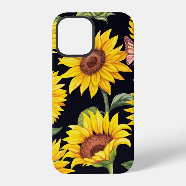 Beautiful Sunflowers pattern iPhone Case (Back)