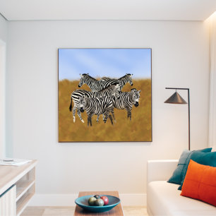 Beautiful Sunny Day   Serengeti Zebra Canvas Print