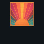 Beautiful Sunny Sun Rays Southwestern Folk Art Canvas Print<br><div class="desc">Premium Wrapped Canvas wall hanging decor printed with a Beautiful Sunny Sun Rays Southwestern Folk Art graphic design illustration by TheFabricSeal at Zazzle #ZazzleMade https://www.zazzle.com/store/thefabricseal This artistic artwork brings bold energy to our line of Zazzle products with colorful boho folk art styling, tribal geometric themed drawing and vibrant earth tone...</div>