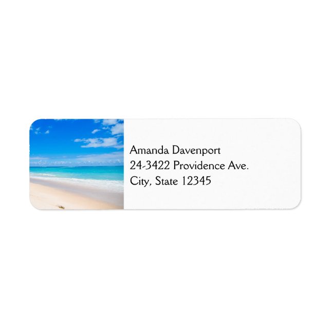 Beautiful Sunny Tropical Beach Photo (Front)