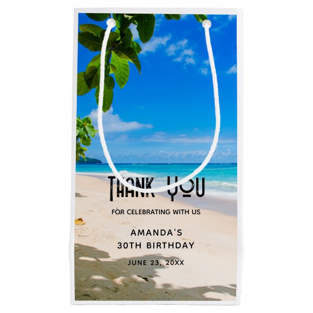 Beautiful Sunny Tropical Beach Photo Small Gift Bag (Front)