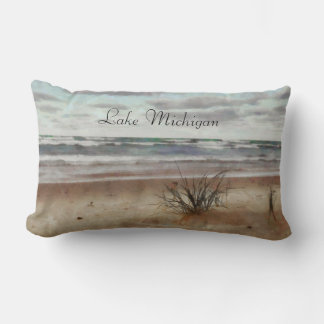 Beautiful Sunrise Over Lake Michigan Throw Pillow