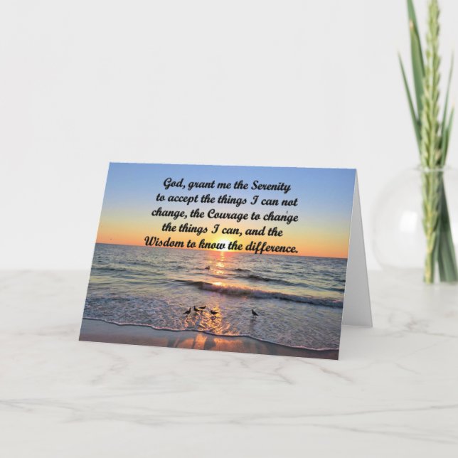 BEAUTIFUL SUNRISE SERENITY PRAYER GREETING CARD (Front)