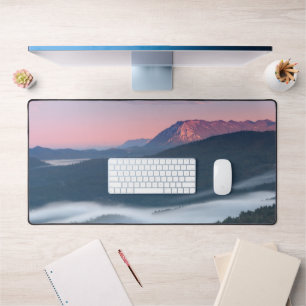 Beautiful sunrise view on Nanos from Šilentabor Desk Mat
