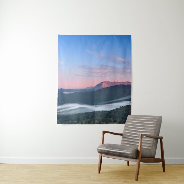 Beautiful sunrise view on Nanos from Šilentabor Tapestry (In Situ)