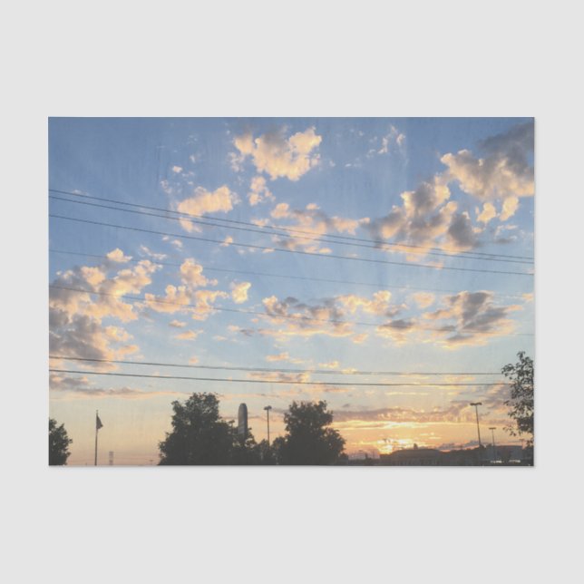 Beautiful Sunset and Clouds Tissue Paper (Front)