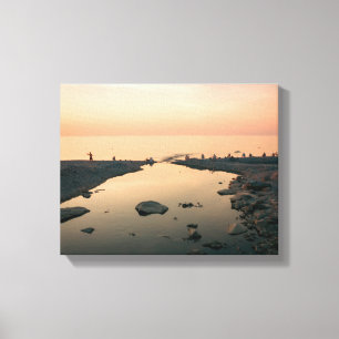 Beautiful sunset at sea. Batumi Georgia Canvas Print