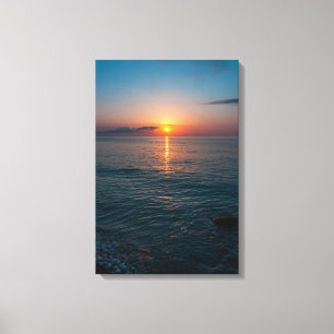 Beautiful sunset at sea. Batumi Georgia Canvas Print