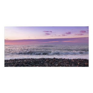 Beautiful sunset at sea. Batumi Georgia Photo Print