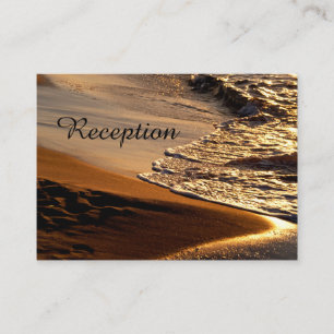 Beautiful Sunset Beach Wedding Reception Cards