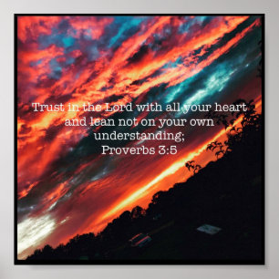 Beautiful sunset bible verse poster