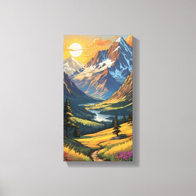 Beautiful Sunset Canvas Wall Art (Front)