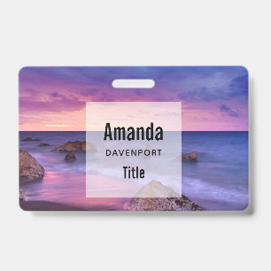 Beautiful Sunset Coastal Photograph Badge