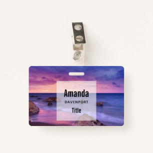 Beautiful Sunset Coastal Photograph Badge