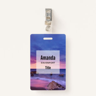 Beautiful Sunset Coastal Photograph Badge
