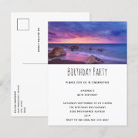 Beautiful Sunset Coastal Photograph Birthday