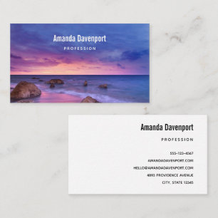 Beautiful Sunset Coastal Photograph Business Card