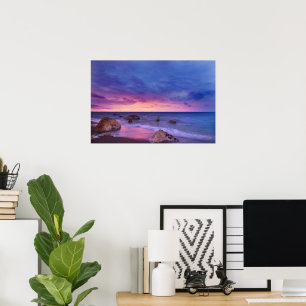 Beautiful Sunset Coastal Photograph Poster