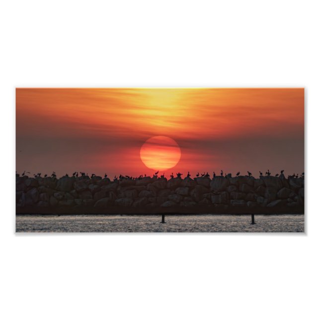 Beautiful Sunset Colors - Marina Del Rey, CA Photo Print (Front)