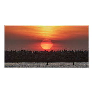 Beautiful Sunset Colors - Marina Del Rey, CA Photo Print