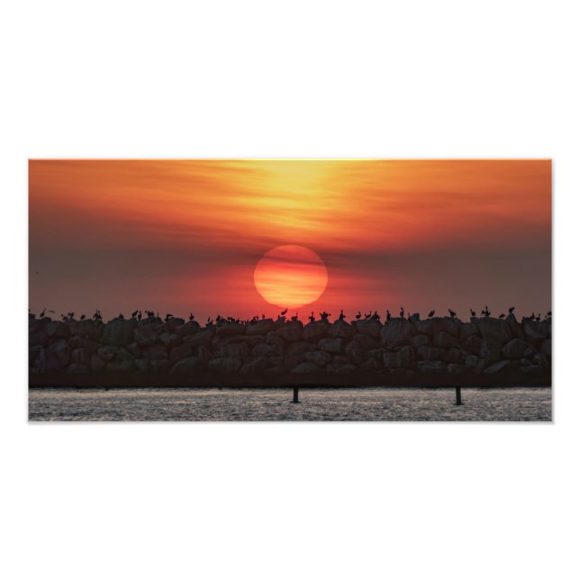 Beautiful Sunset Colors - Marina Del Rey, CA Photo Print (Front)