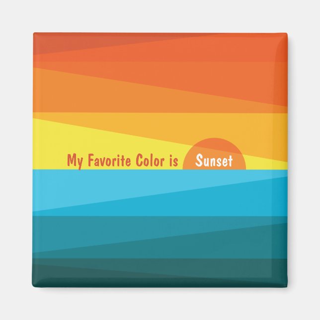 Beautiful Sunset Colourful Magnet (Front)