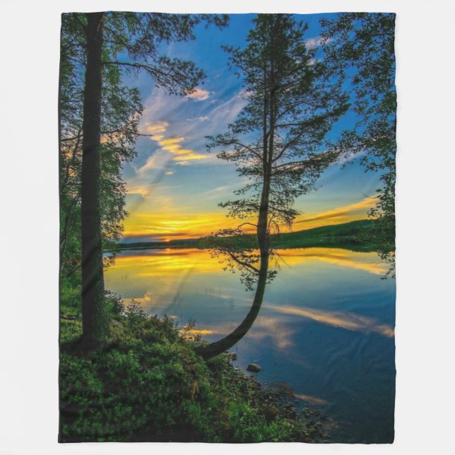 BEAUTIFUL SUNSET FLEECE BLANKET (Front)