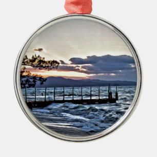 Beautiful Sunset in Montego Bay, Jamaica Metal Ornament