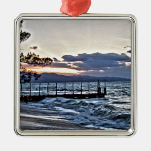 Beautiful Sunset in Montego Bay, Jamaica Metal Ornament