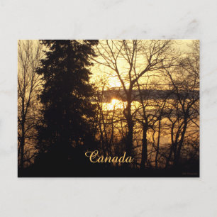Beautiful Sunset in Quebec, Canada Personalized Postcard