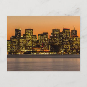Beautiful sunset in San Francisco Postcard