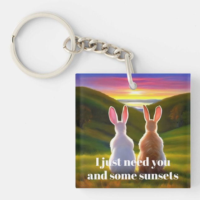 Beautiful Sunset Keychain (Front)