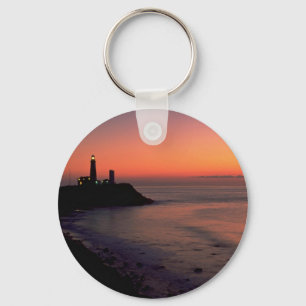 Beautiful Sunset: Montauk Point Light House, Long Keychain