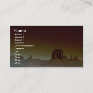 Beautiful Sunset: Monument Valley, America's South Business Card