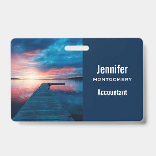 Beautiful Sunset on a Calm Lake Badge