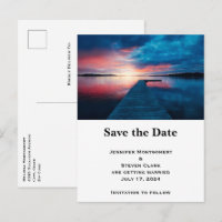 Beautiful Sunset on a Calm Lake Save the Date