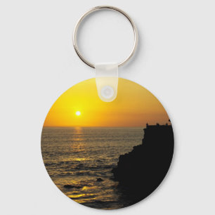 beautiful sunset on Bali island Keychain