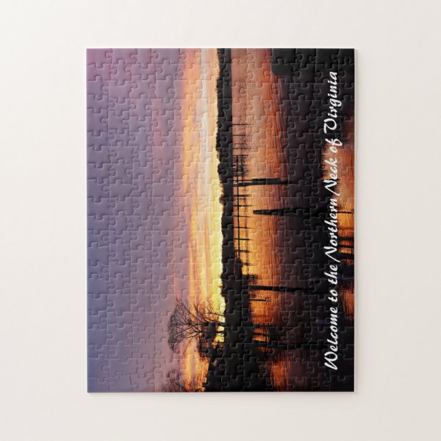 Beautiful Sunset on Corrotoman River Jigsaw Puzzle (Vertical)