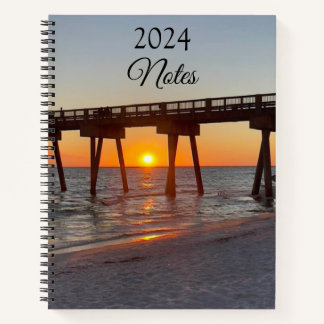 Beautiful Sunset On The Beach Spiral Notebook